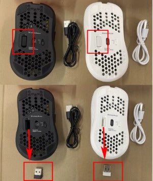 Exeria™ PulseWire | Wireless Ergonomic Honeycomb Gaming Mouse – RGB Sync